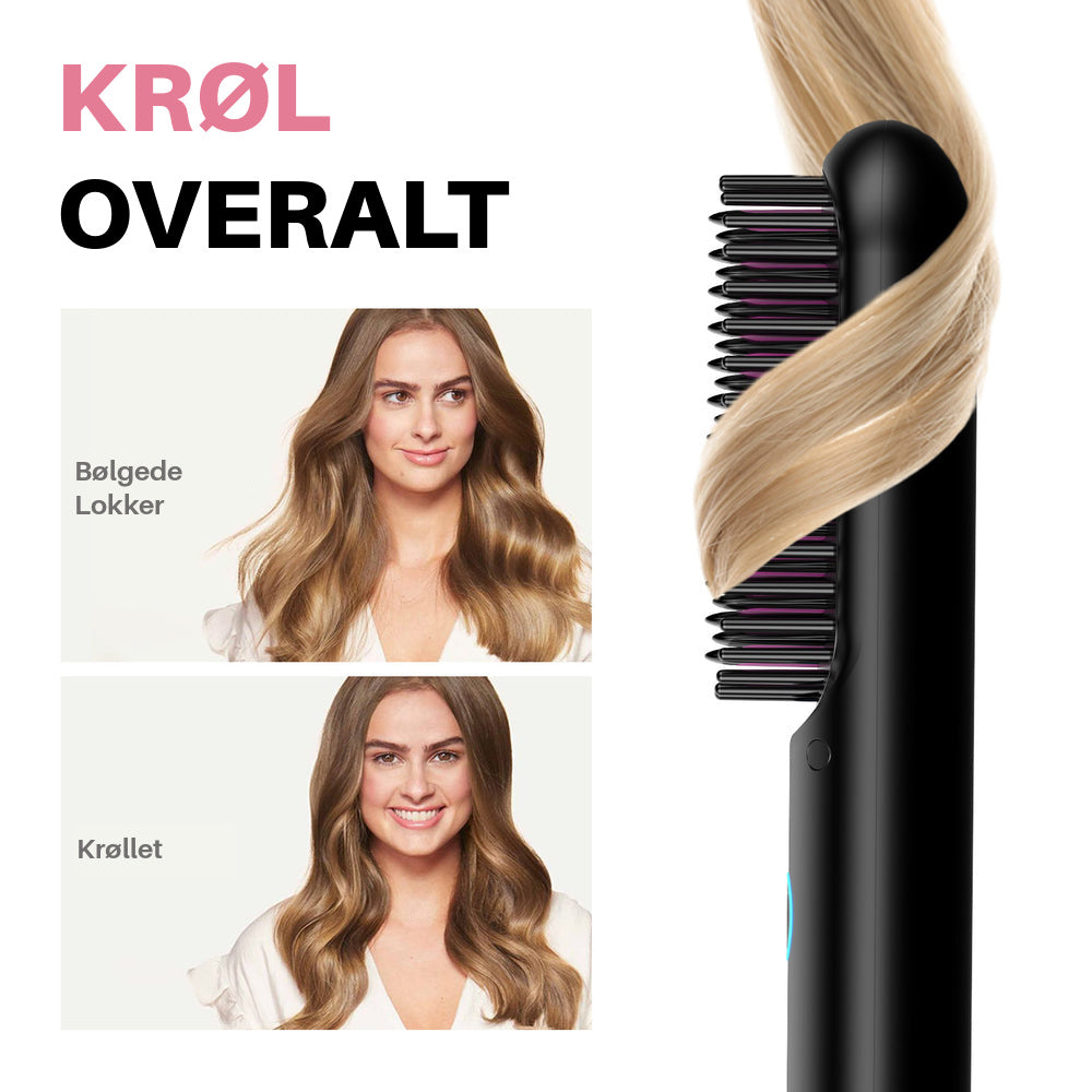 Eloura Bærbar Børste – Glat, Krøl & Føn